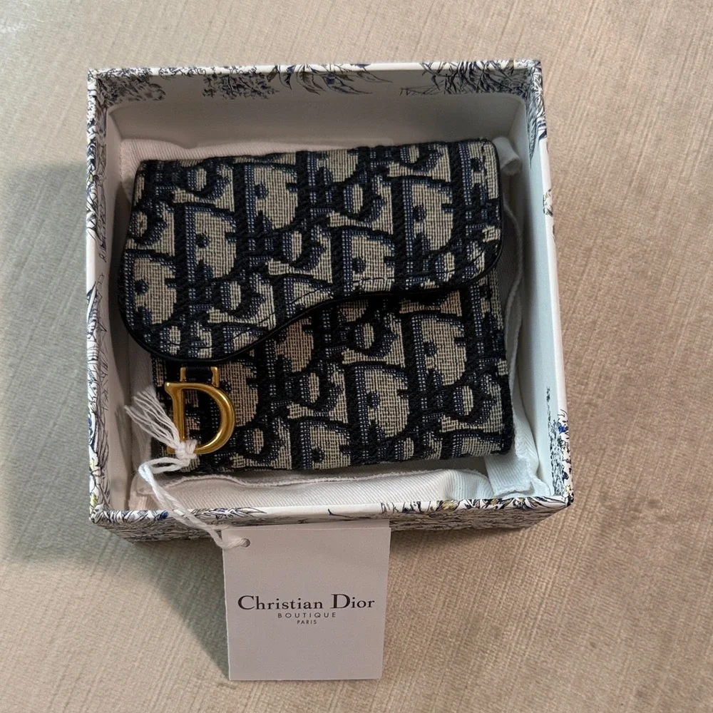 Dior Saddle Lotus Monogram Wallet